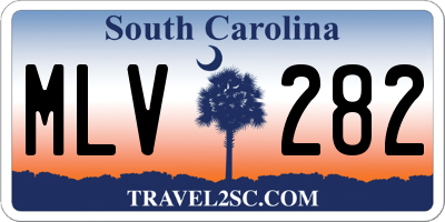 SC license plate MLV282