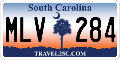 SC license plate MLV284