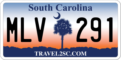 SC license plate MLV291