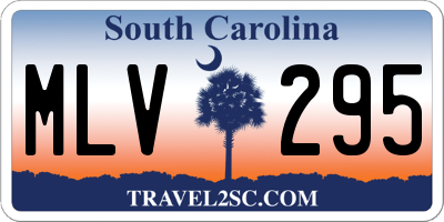 SC license plate MLV295