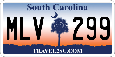 SC license plate MLV299