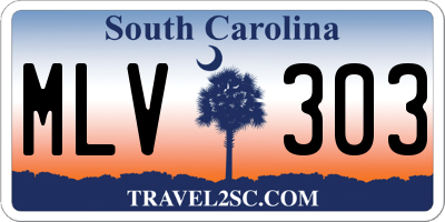 SC license plate MLV303
