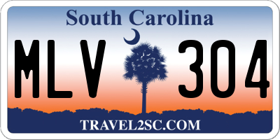 SC license plate MLV304