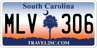 SC license plate MLV306