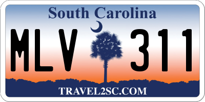 SC license plate MLV311