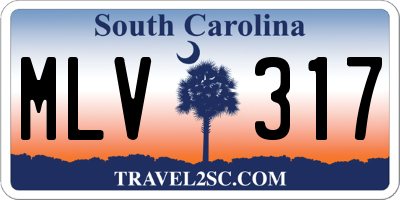 SC license plate MLV317