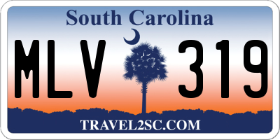 SC license plate MLV319