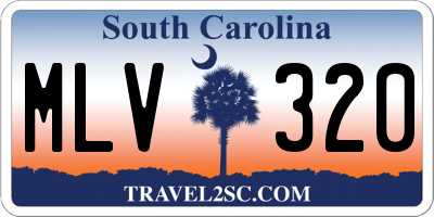 SC license plate MLV320