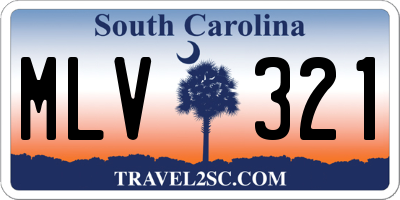 SC license plate MLV321