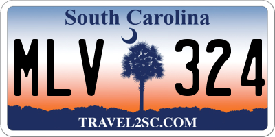 SC license plate MLV324