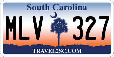 SC license plate MLV327