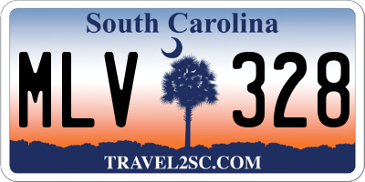 SC license plate MLV328