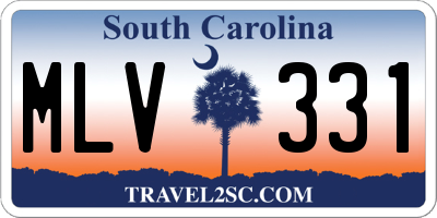 SC license plate MLV331