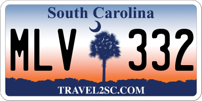 SC license plate MLV332