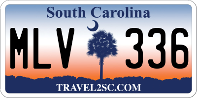 SC license plate MLV336
