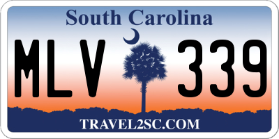 SC license plate MLV339