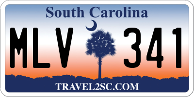 SC license plate MLV341