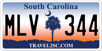 SC license plate MLV344