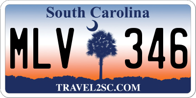 SC license plate MLV346