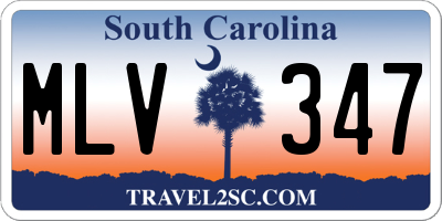 SC license plate MLV347