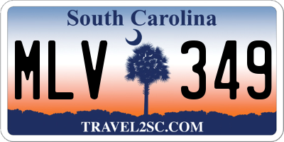 SC license plate MLV349