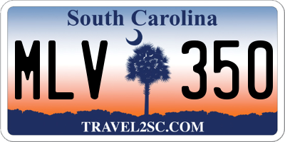 SC license plate MLV350