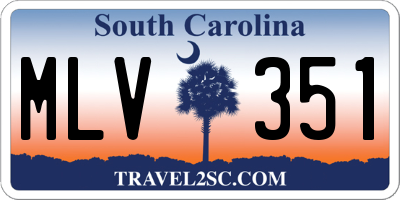 SC license plate MLV351