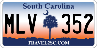 SC license plate MLV352