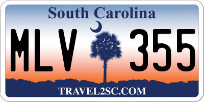 SC license plate MLV355