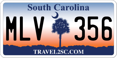 SC license plate MLV356