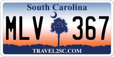 SC license plate MLV367