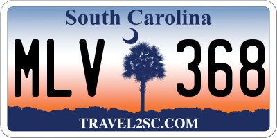 SC license plate MLV368
