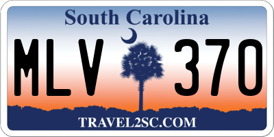 SC license plate MLV370