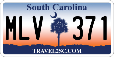 SC license plate MLV371