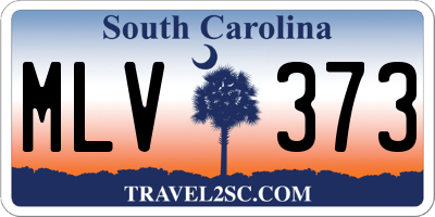 SC license plate MLV373