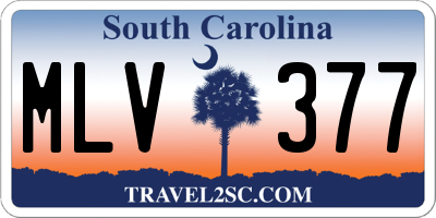 SC license plate MLV377