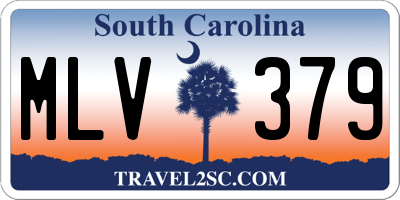 SC license plate MLV379