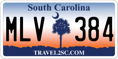 SC license plate MLV384