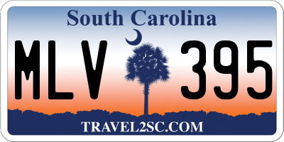 SC license plate MLV395