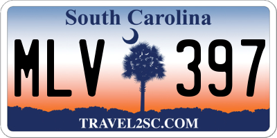 SC license plate MLV397