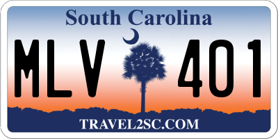 SC license plate MLV401