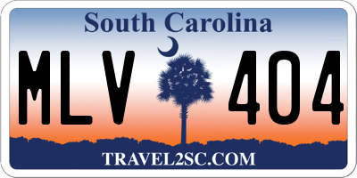 SC license plate MLV404