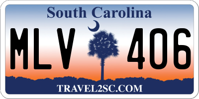 SC license plate MLV406