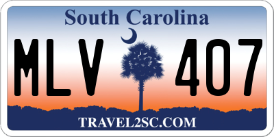SC license plate MLV407