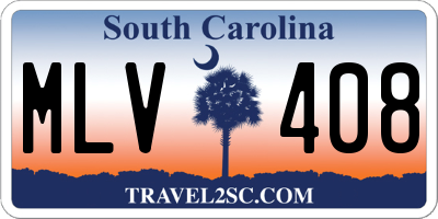 SC license plate MLV408