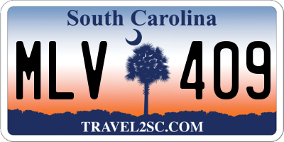 SC license plate MLV409