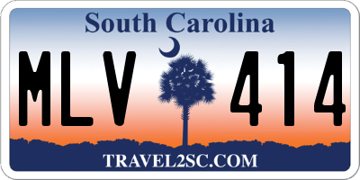 SC license plate MLV414