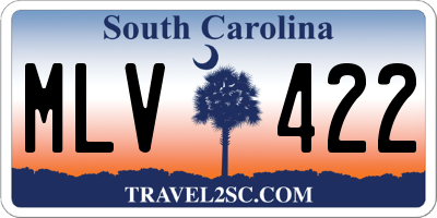 SC license plate MLV422