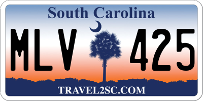 SC license plate MLV425