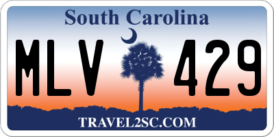 SC license plate MLV429